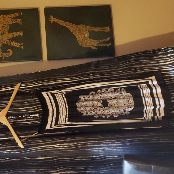 Gorgeous Black Egite Strapless Summer Dress Beaded Tie Around Neck Embellished - Picture 13 of 14